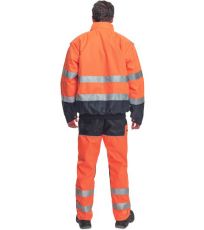 Pánska HI-VIS zimná bunda CLOVELLY PILOT 2 v 1 Cerva oranžová/navy