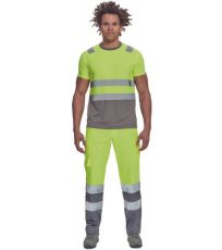 Pánske HI-VIS tričko MONZON Cerva žltá/sivá