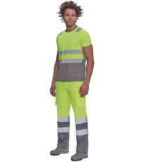 Pánske HI-VIS tričko MONZON Cerva žltá/sivá