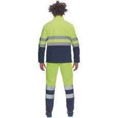 Pánska HI-VIS softshellová bunda GRANADA Cerva žltá/navy