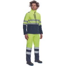 Pánska HI-VIS softshellová bunda GRANADA Cerva žltá/navy