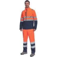 Pánske HI-VIS pracovné nohavice BURGOS Cerva oranžová/navy