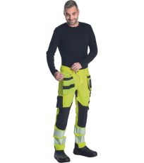 Pánske pracovné nohavice HI-VIS NEURUM NORDICS HV FL Cerva žltá