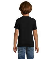 Detské tričko REGENT FIT KIDS SOĽS Deep black