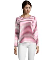 Dámske tričko dlhý rukáv MARINE WOMEN SOĽS White / Red