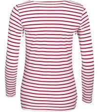 Dámske tričko dlhý rukáv MARINE WOMEN SOĽS White / Red