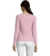 Dámske tričko dlhý rukáv MARINE WOMEN SOĽS White / Red