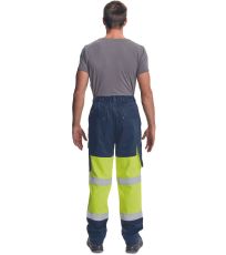 Multinormné nohavice HI-VIS TAP PM HV Cerva žltá/navy