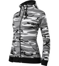 Dámska mikina Camo Zipper Malfini camouflage gray