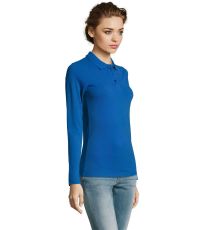 Dámske polo tričko dlhý rukáv PERFECT LSL WOMEN SOĽS Royal blue