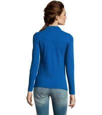 Dámske polo tričko dlhý rukáv PERFECT LSL WOMEN SOĽS Royal blue